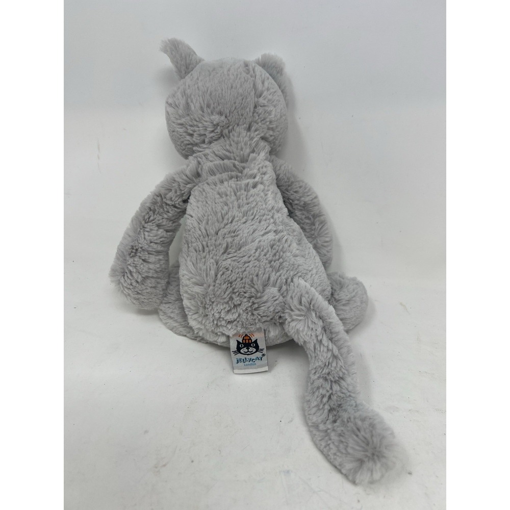 Jellycat Bashful London Kitty Plush Gray Cat Retired 12" Stuffed Animal Plush - Picture 4 of 9